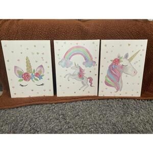 Charming Unicorn Art Prints Set - Magical Decorative Wall Art